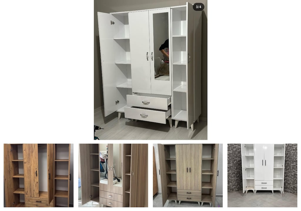 4 kapaklı elbise dolabı gnuqbpfxxf - 2
