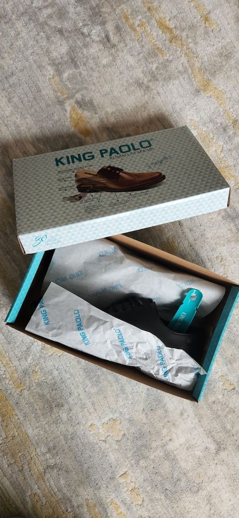 Erkek Ayakkabı - Gerçek Deri - Siyah - Klimalı - King Paolo - 8
