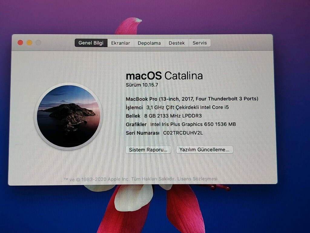 MacBook PRO 2017 TOUCBARLI 8GB RAM 256GB SSD TERTEMİZ - 6