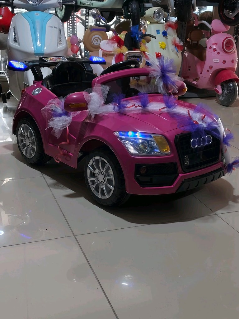 (GARANTİLİ)2 MOTOR 3 İLERİ KUMANDALI&MANUEL PEMBE AKÜLÜ ARABA - 2
