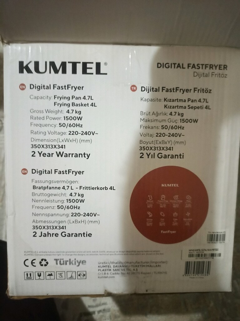 Kumtel Yağsız fritöz Airfrter - 9