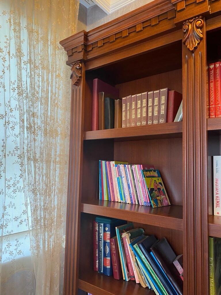 masif ahşap özel yapım kütühane - 5