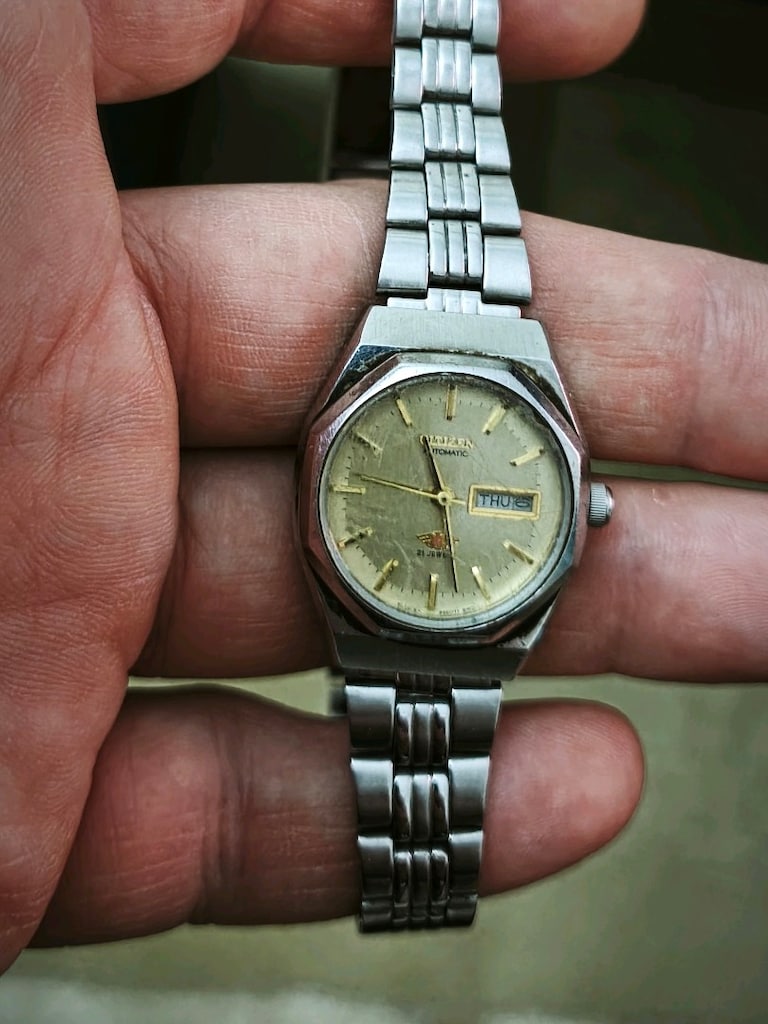 Orjinal citizen 1980 Lerden kalma aktif çalışır Otomatik kol saati - 10
