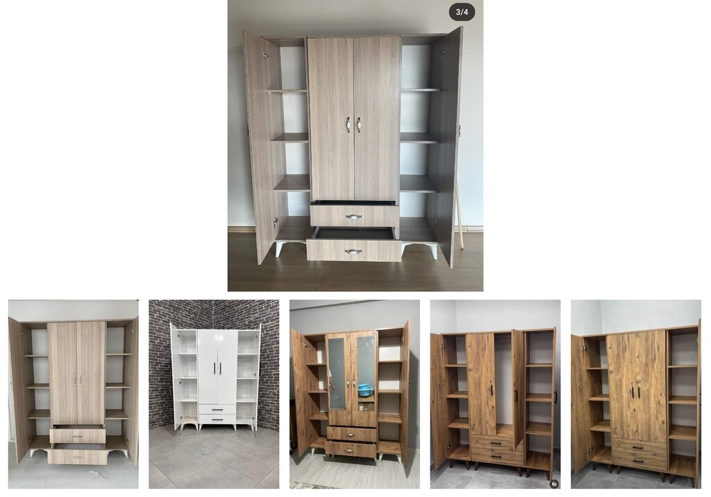 4 kapaklı elbise dolabı jvtnkhmufc - 6