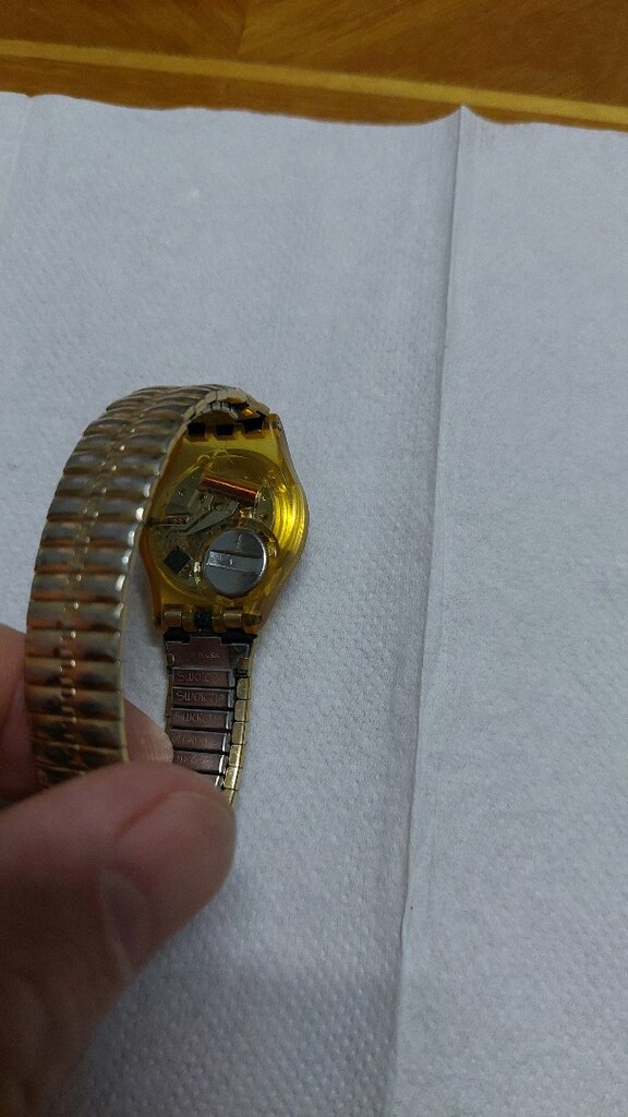 Swatch Lady LADY ROSE metalik esnek kordona sahip 1996 üretimi Swatch - 4