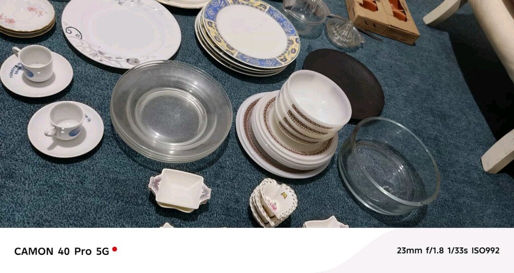 porselen tabak cam tabak küp çay bardağı 200 parça - 4
