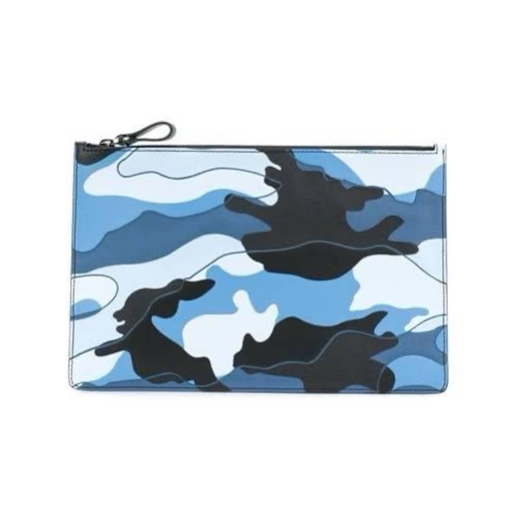 Valentino markasının kamuflaj desenli erkek clutch (el) çantası modeli - 4