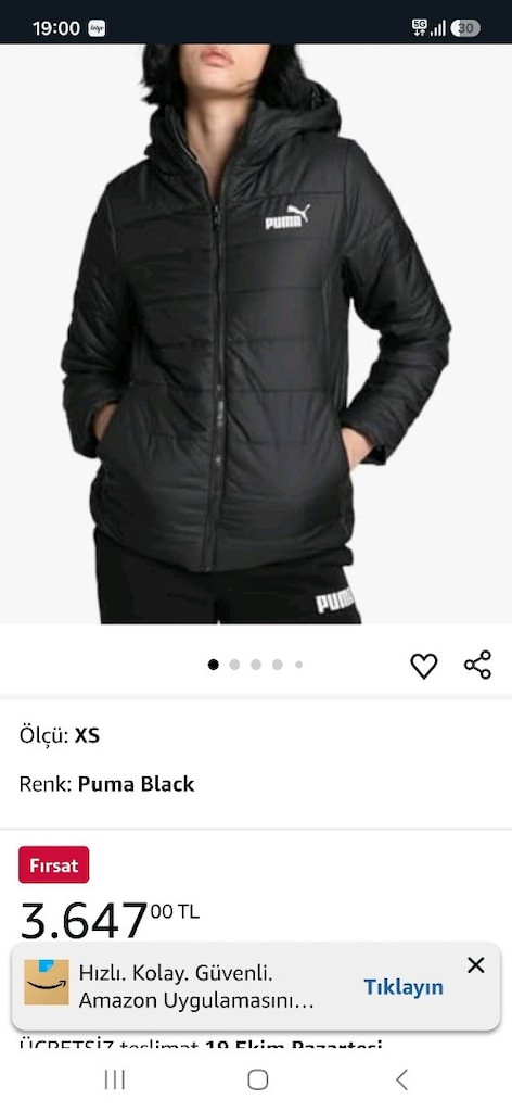 Puma Siyah kadin mont