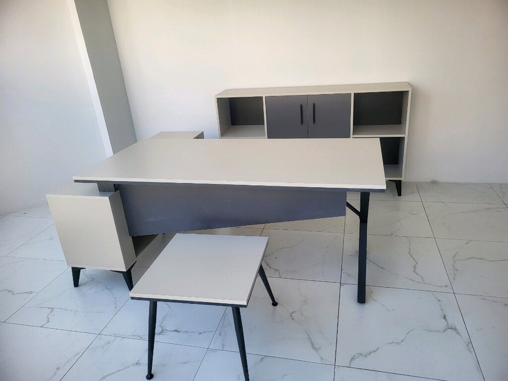 L Etajerli Ofis Makam Masası Takımı - 8
