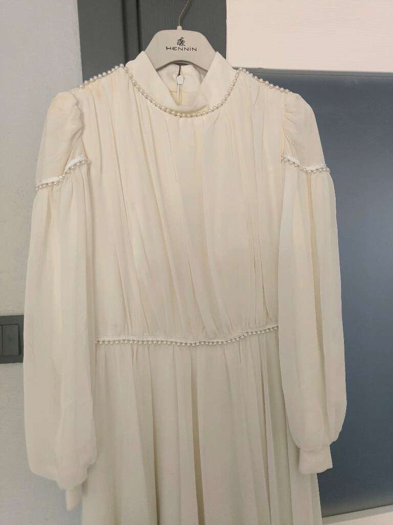 nişan,nikah elbisesi ; 38 beden 1 kez kullanıldı pazarlıksız 1500 - 3