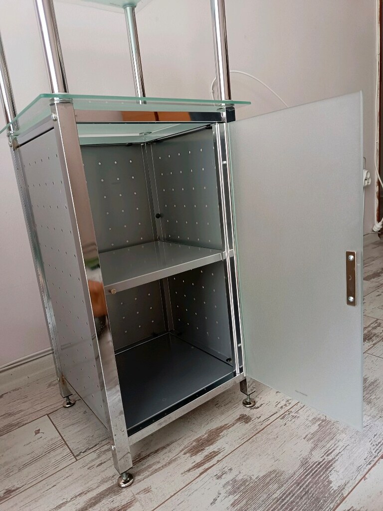 YENİ GİBİ modern camlı raf ünitesi - 8