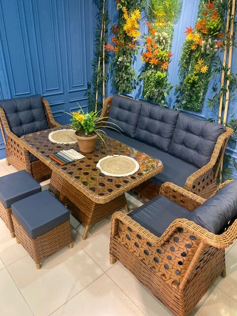 Bahçe balkon mobilya oturmagrubu Rattan takımı