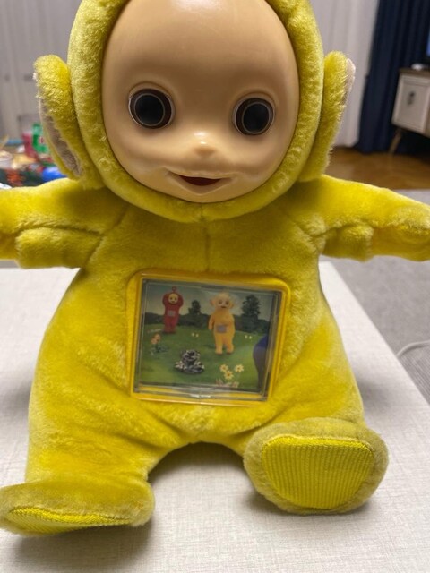 Orijinal Vintage 1996 TOMY Teletubbies Laa-Laa Pelüş (3D Ekranlı -