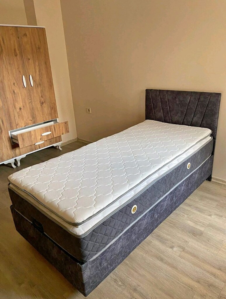 Sıfır 3 Kapılı Bohem Dolap + Tek Kişilik Baza + Yatak + Başlık - 12