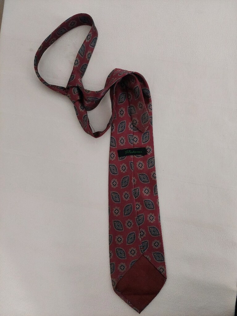 Koyu Bordo Klasik Desenli Kravat - 3