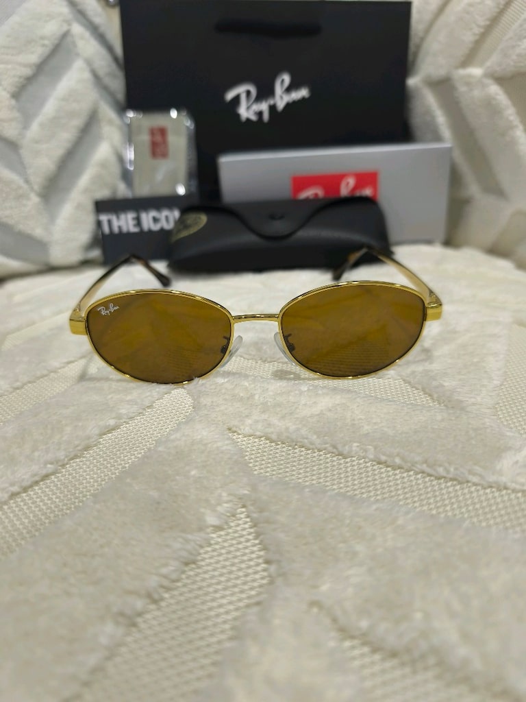 Ray-Ban 3774 Altın Oval Güneş Gözlüğü orj ürün - 3