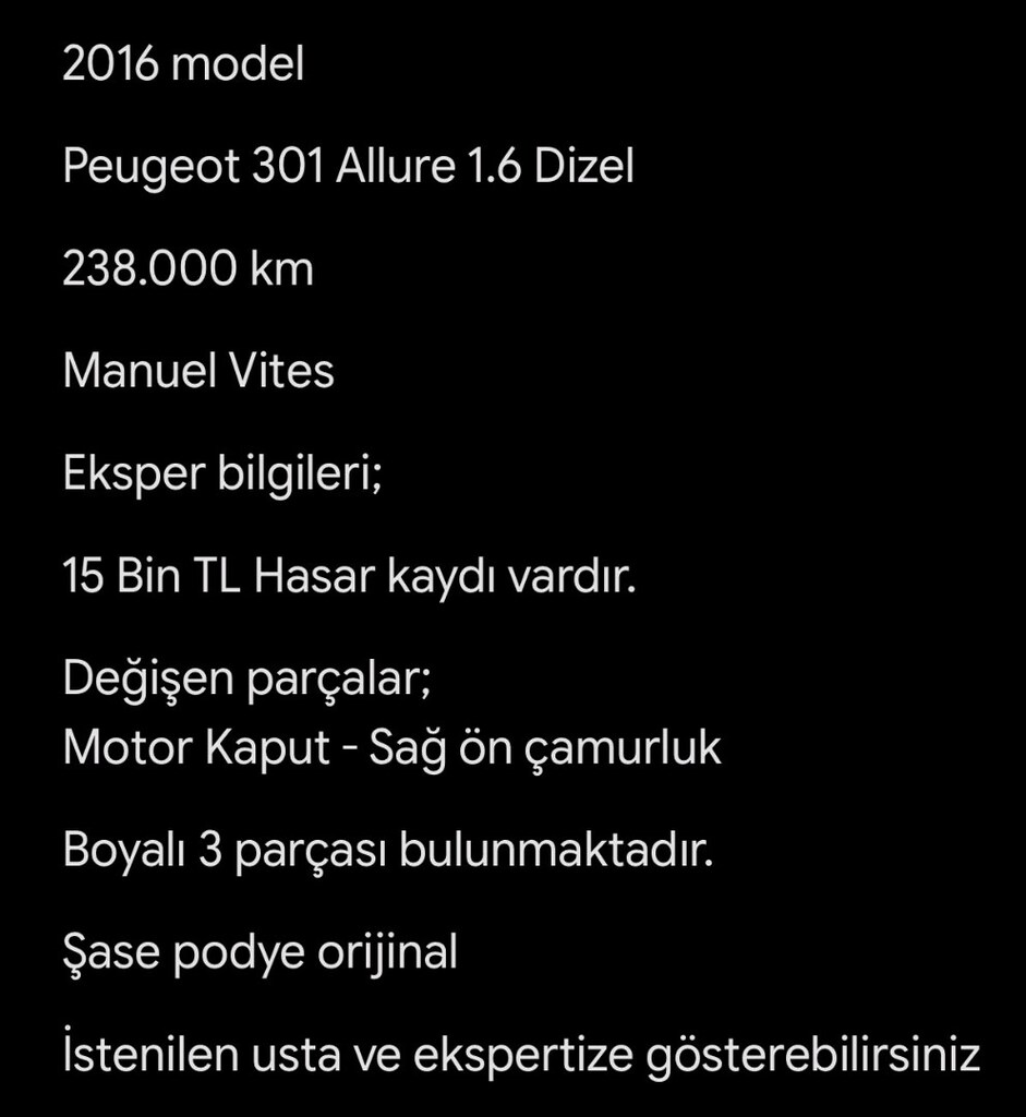 2016 MODEL PEUGEOT 301 ALLURE SATILIK - 11