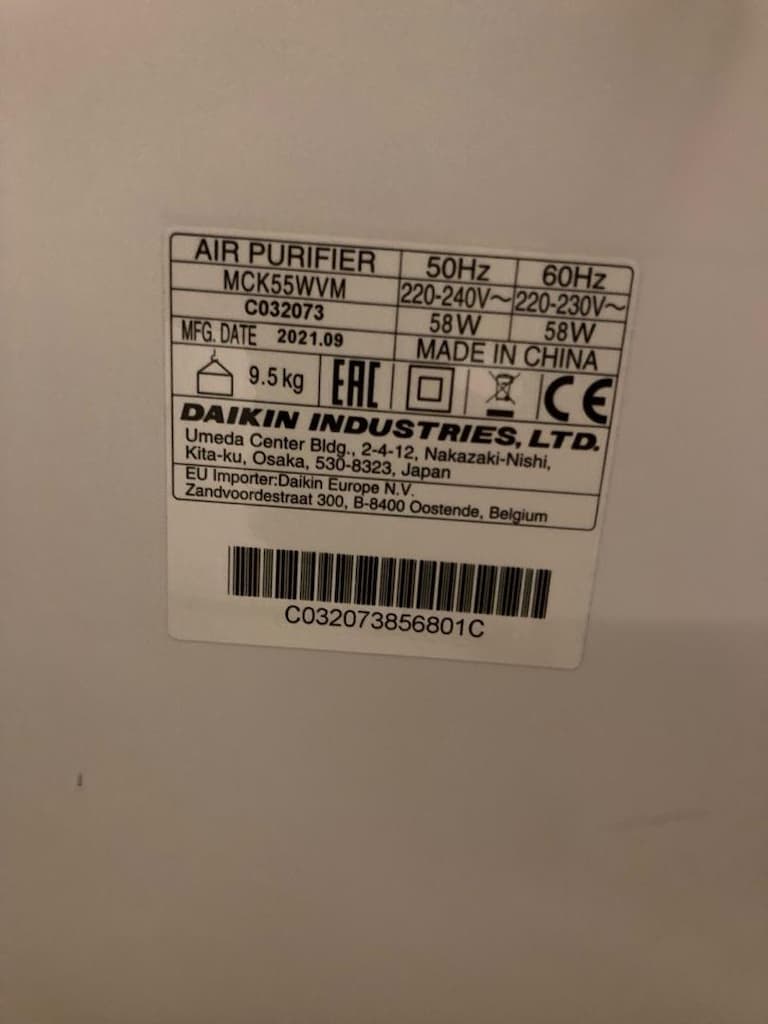 Daikin Hava Temizleme Cihazı Nemlendirmeli MCK55W - 5