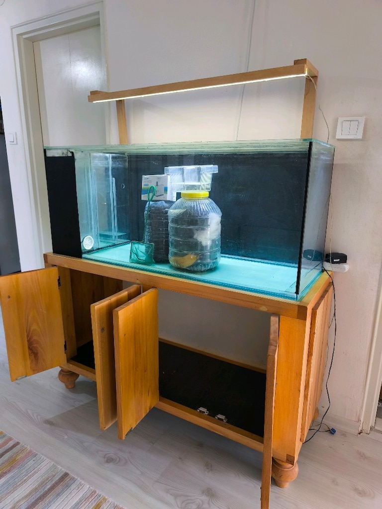 120x40x60 akvaryum (yandan sump) ve özel dolabı - 3