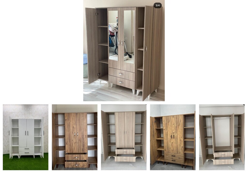 4 kapaklı elbise dolabı ewljzkifnk - 6