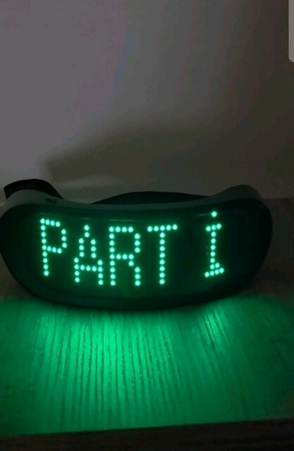 Bluetooth Uygulama Kontrollü LED Ekranlı Gözlük Shining Glasses