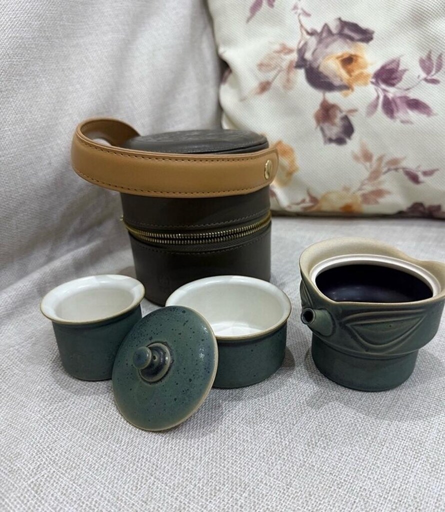 Seramik Çay Seti Teapot Demlik Fincan Yurtdışı Orijinal - 8