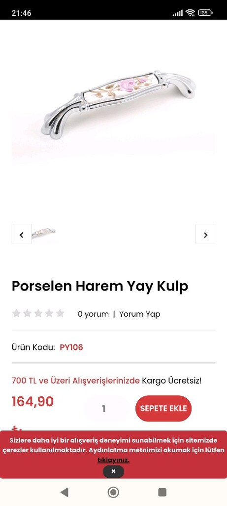 PORSELEN DOLAP ÇEKMECE KULPLARI - 3