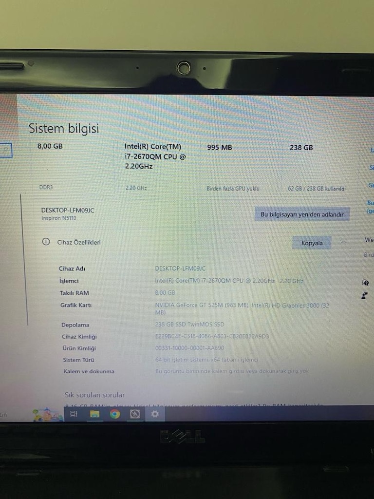 Dell inspiron N5110 - 3