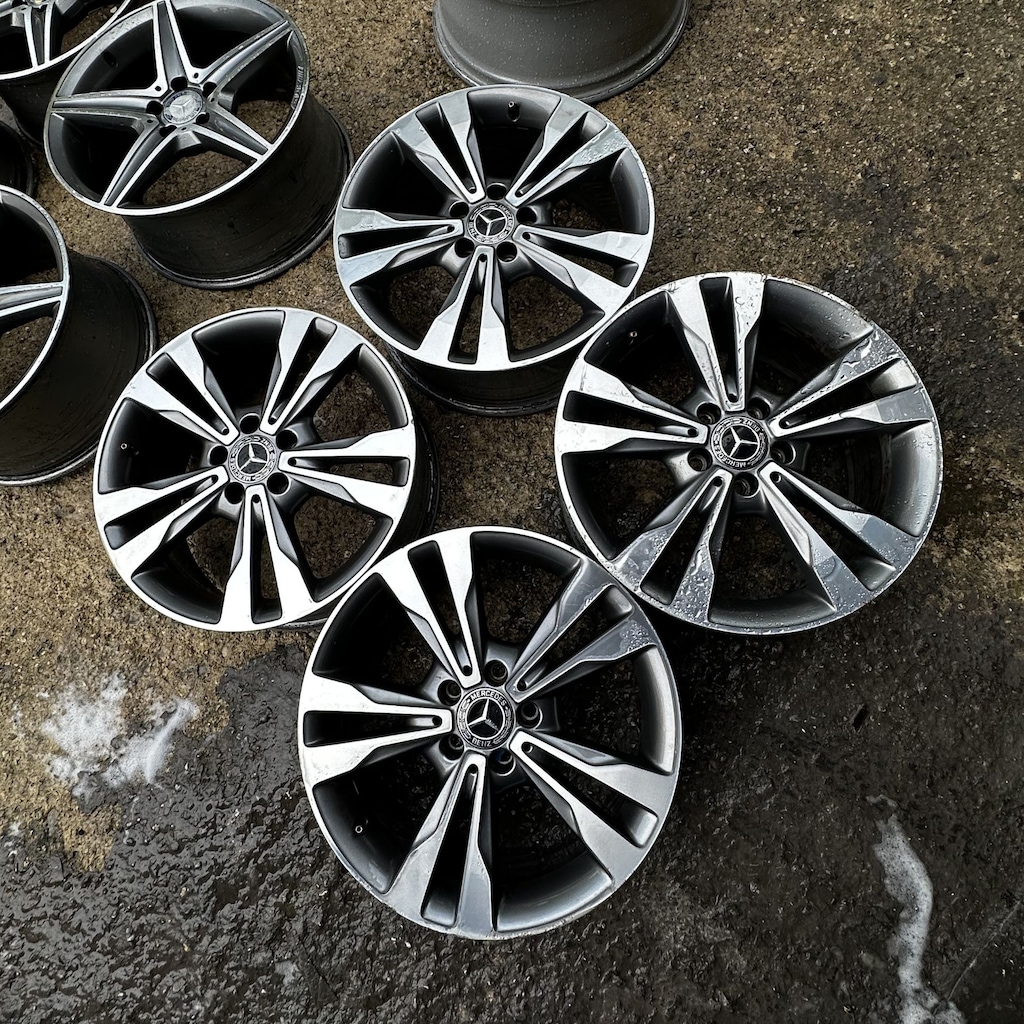 18 inç 5x112 Mercedes W205 OEM Jant Takımı 7,5-8,5 Offset 2. El - 4
