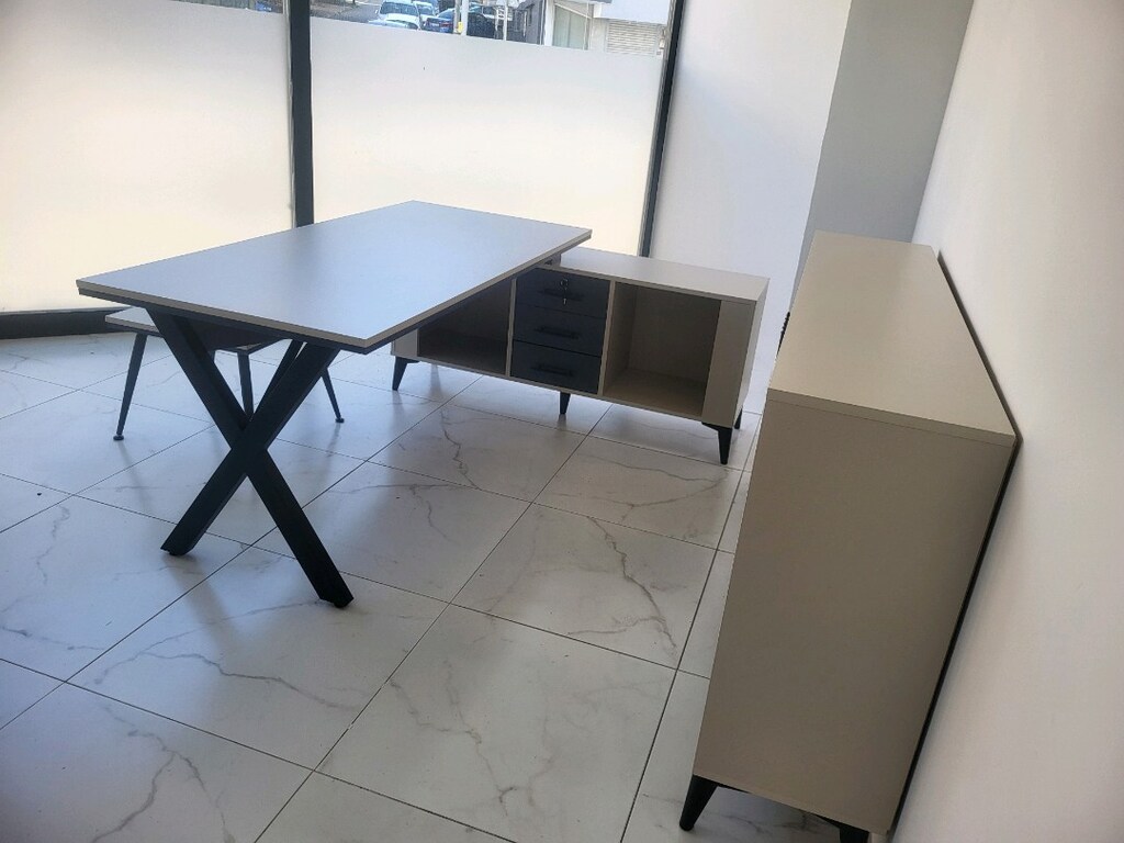 L Etajerli Ofis Makam Masası Takımı - 6