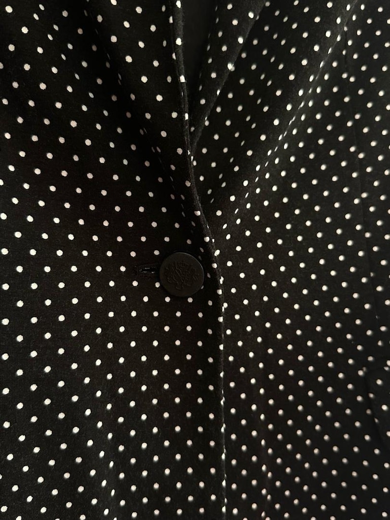 mango vatkalı puantiye desen blazer ceket — görsel 4/4