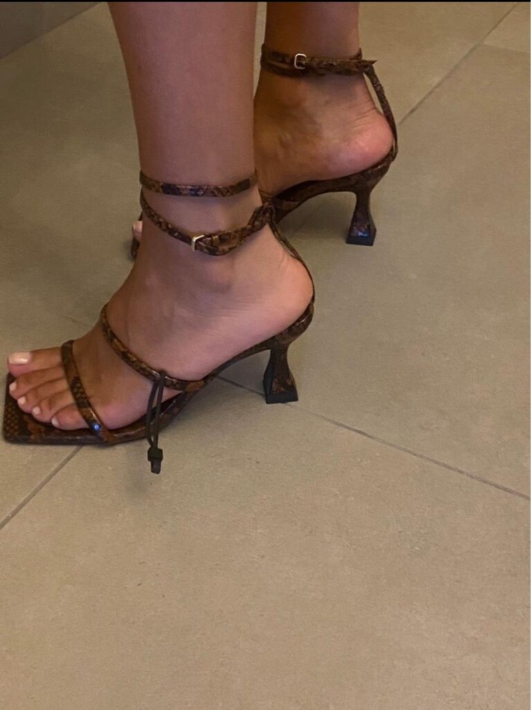 Zara leopar desenli sandalet - 5