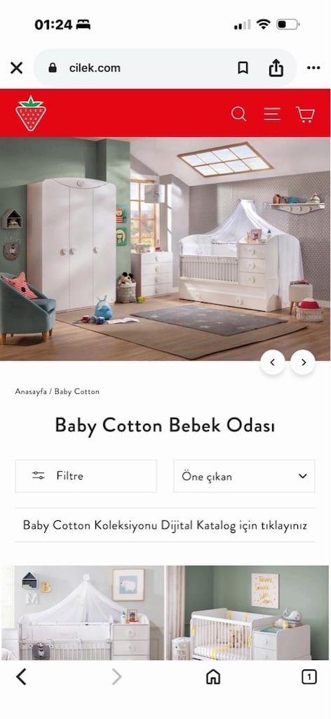 çilek bebek cocuk odası takımı