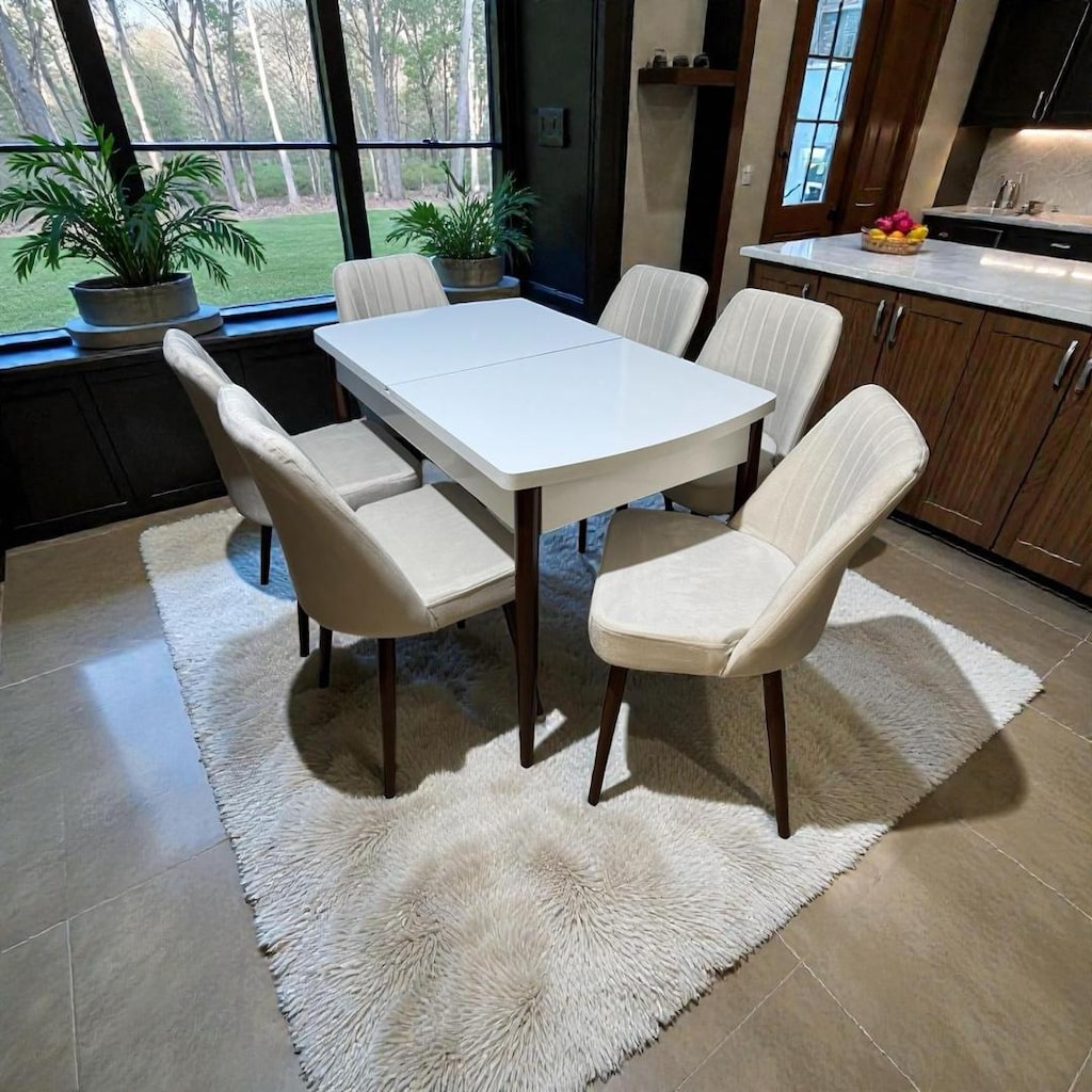 yemek masası açılır 6 sandalye - 10