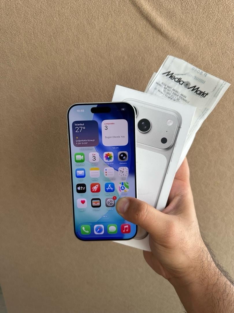 iPhone 17 pro yurtiçi kutulu faturalı 22 ay garantili pil 100 - 7