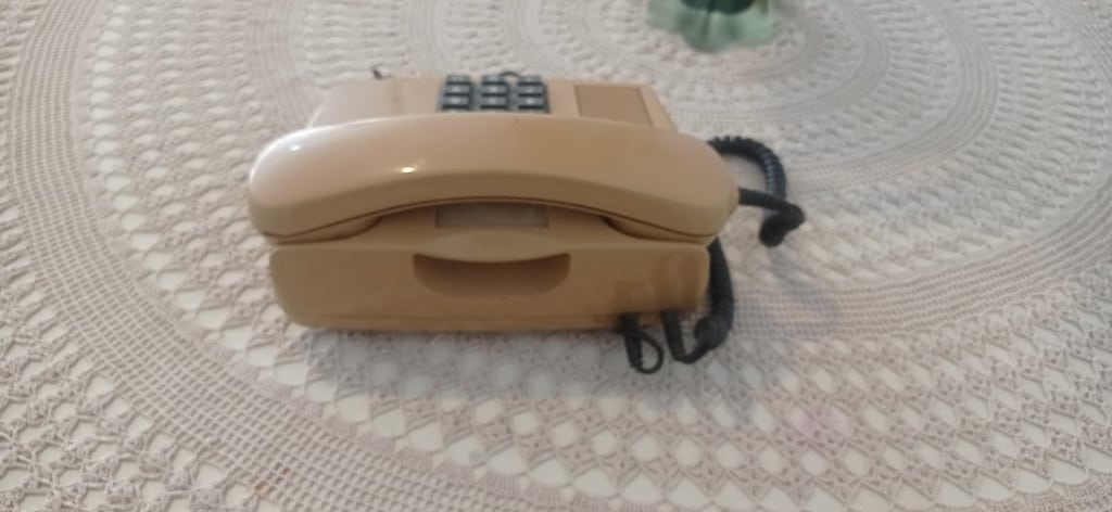 Vintage PTT Tuşlu Ev Telefonu Bej Renk Koleksiyonluk Retro Dekor - 3