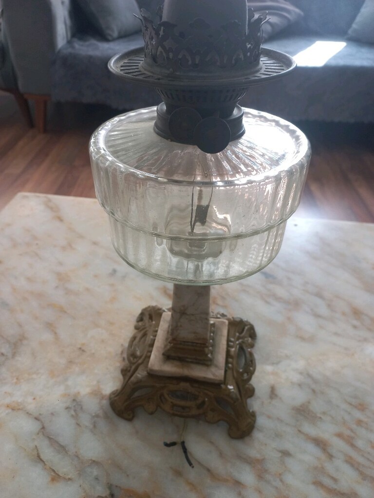 Gaz lambası mermer gövde aydınlatma - 3