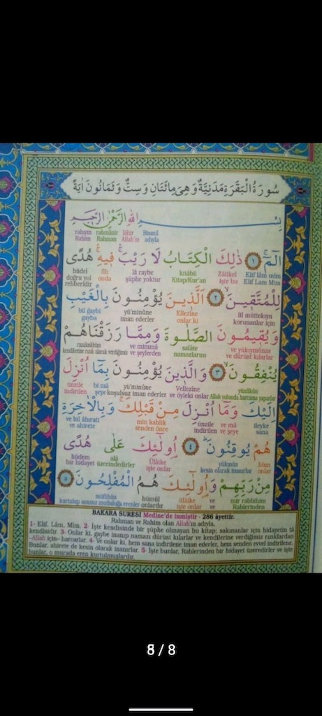 KELİME ANLAMLI KURANI KERİM MEALİ - 8