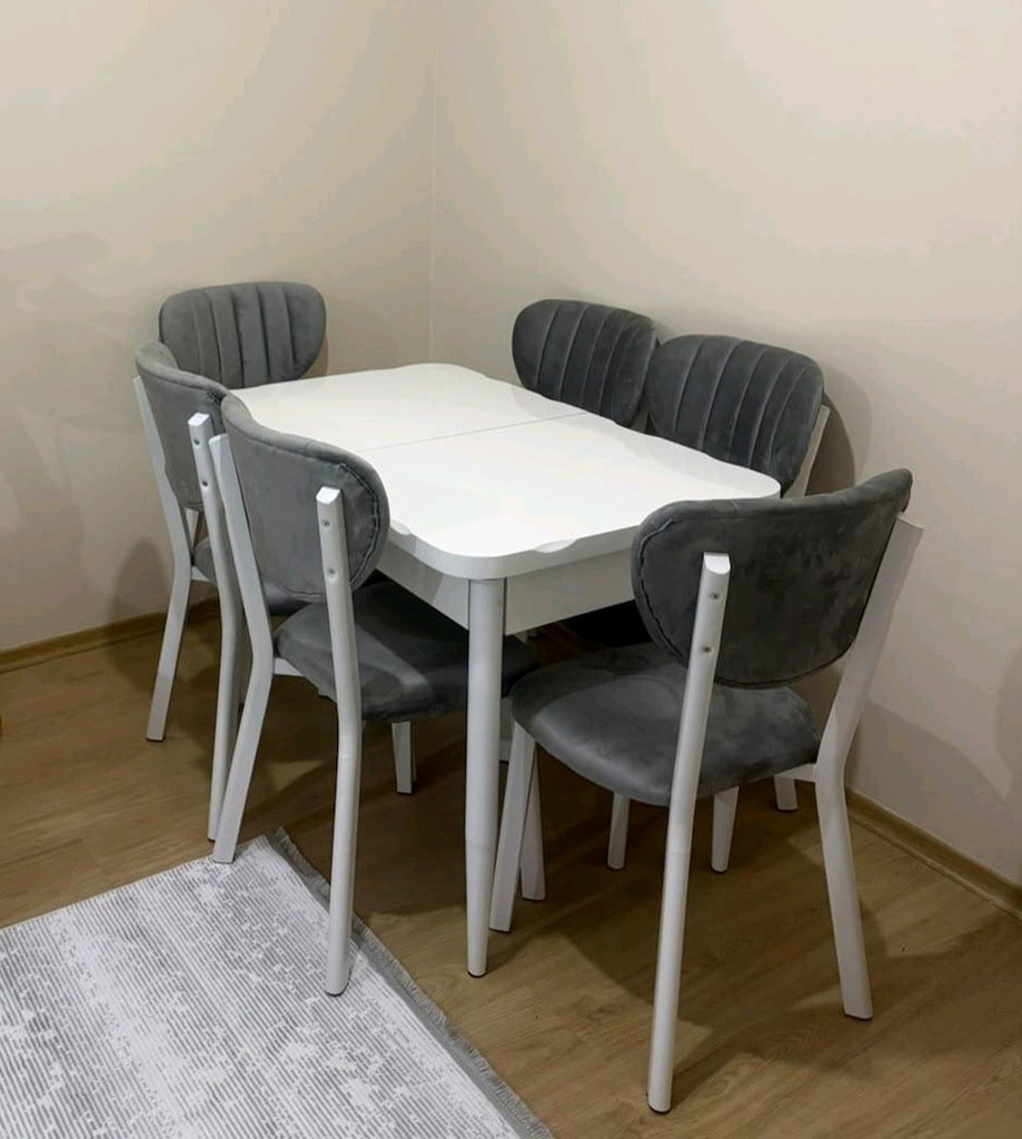 İmalattan Sıfır - Full MDF High Gloss Lüks Yemek Masası Takımı KAÇMAZ - 18
