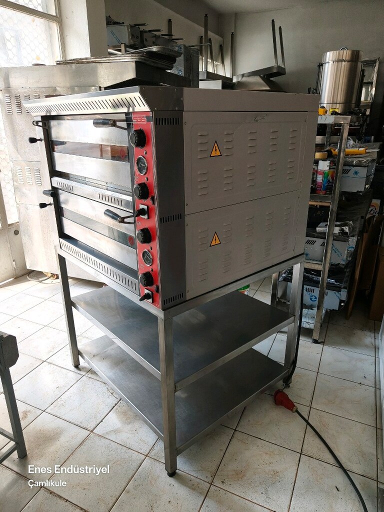 taş taban iki katlı pizza fırını - 9