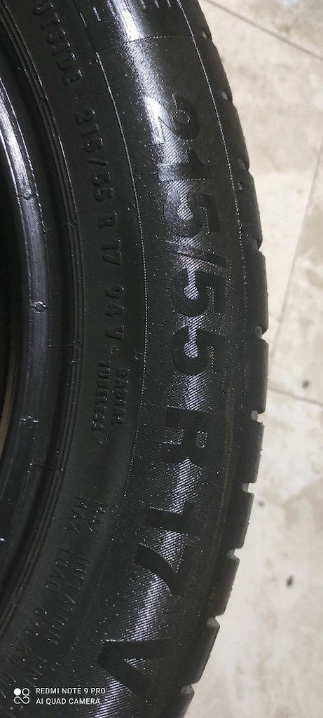 215/55/17 YAZLIK CONTİNENTAL DİŞ DERİNLİĞİ HARİKA 2 ADET TOPLAM 3150 t - 4
