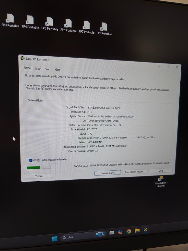 Amd 7900 güçlü işlemcili full desktop - 6