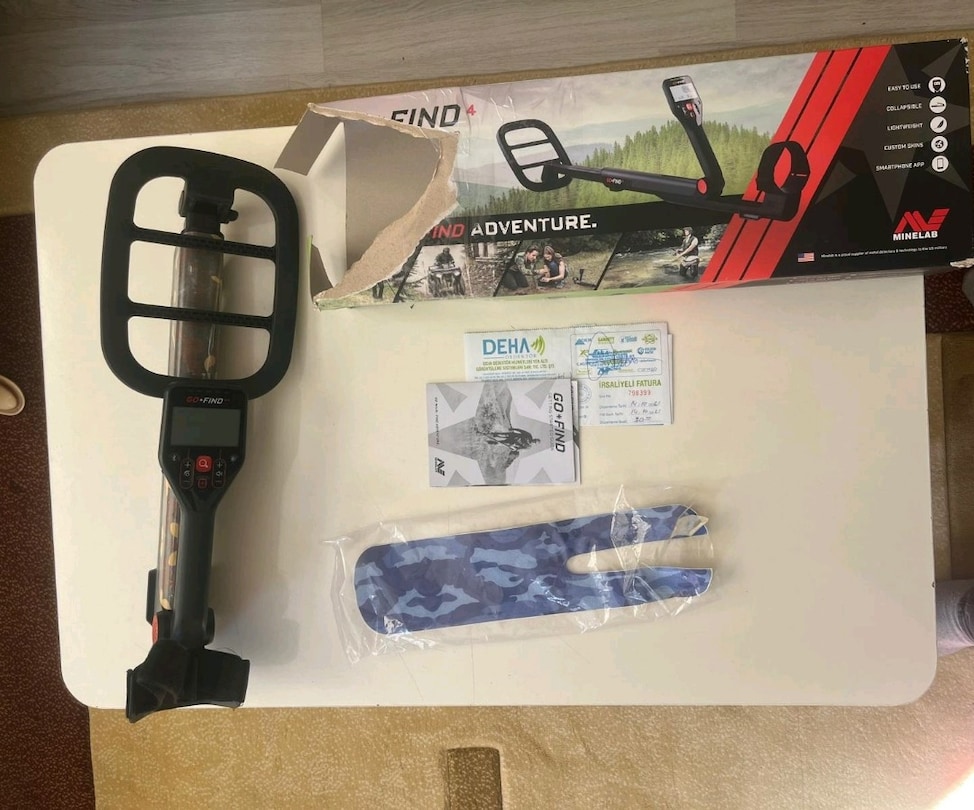 Temiz, Kutulu Minelab Go-Find 44 Dedektör