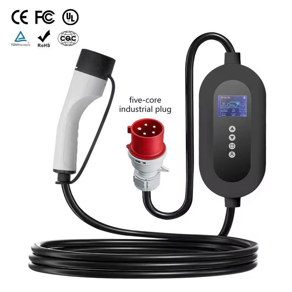 Elektrikli Araba Şarj Cihazı 22KW 32A Taşınabilir 5MT - 3