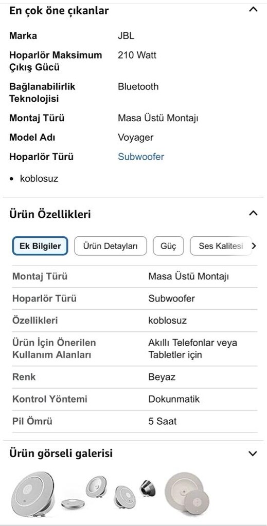 JBL Voyager taşınabilir All-in-One 2.1 stereo bluetooth hoparlör - 8