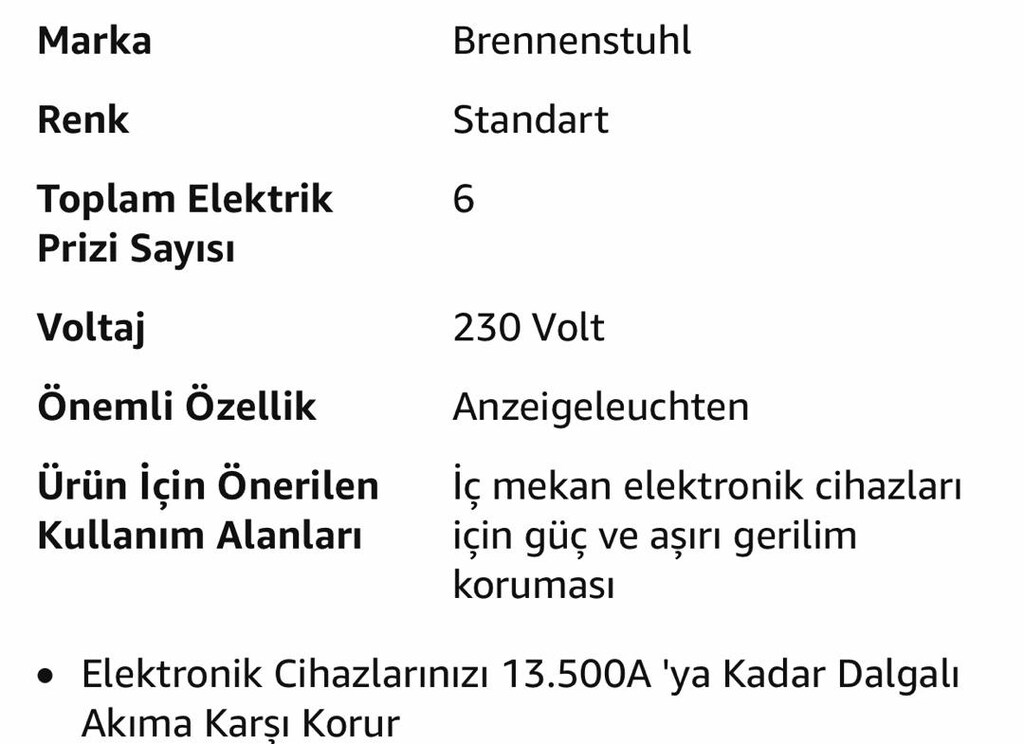 Brennenstuhl akım korumalı priz kargo dahil - 3