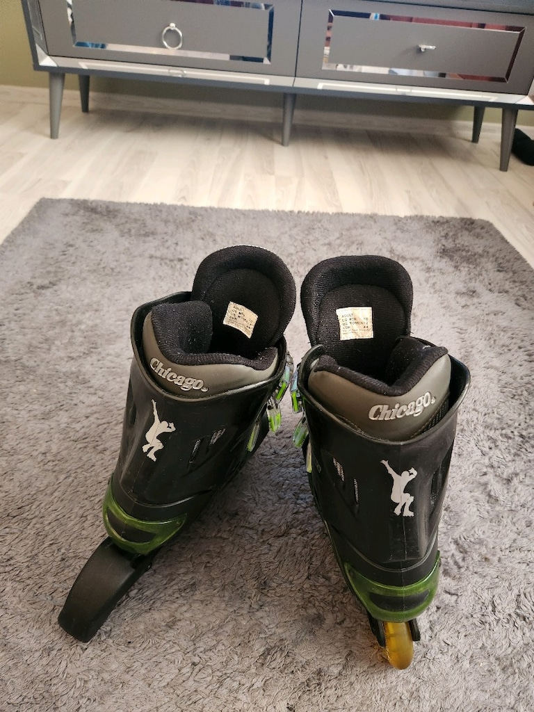 Siyah-Yeşil Kaykay Seti: Chicago Skates Efsane Paten Dizlikler Hediye - 7