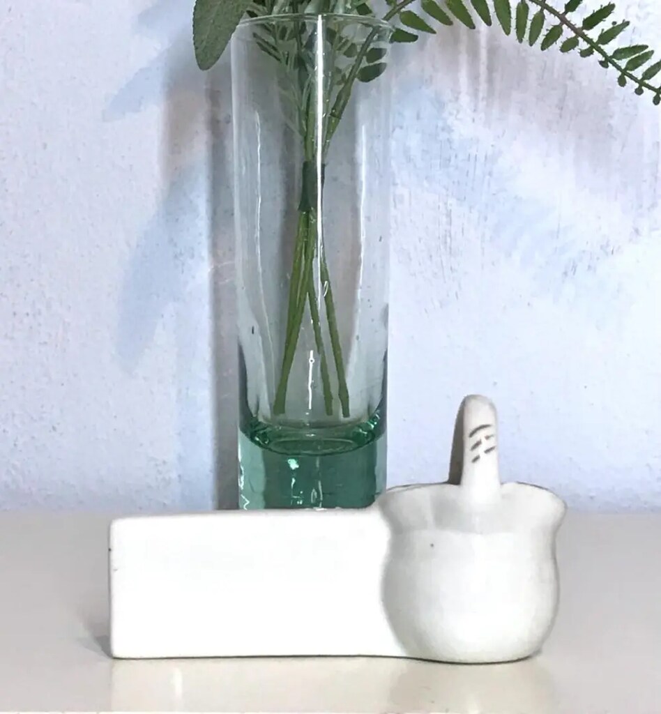 Vintage Capodimonte Çiçekli El Boyama Porselen Biblo - 6