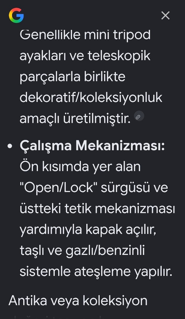 Antika Koleksiyonluk Gazlı Çakmak menşei Japonya. - 7