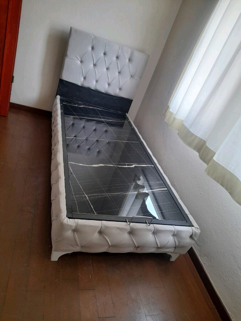 tek kişilik yatak baza başlık 3lü set - 3